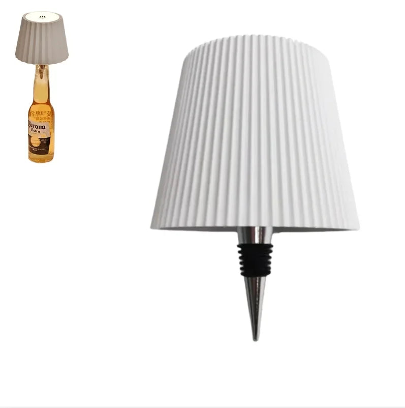 Wireless Bottle Table Lamp - 3-Color Touch Dimming LED
