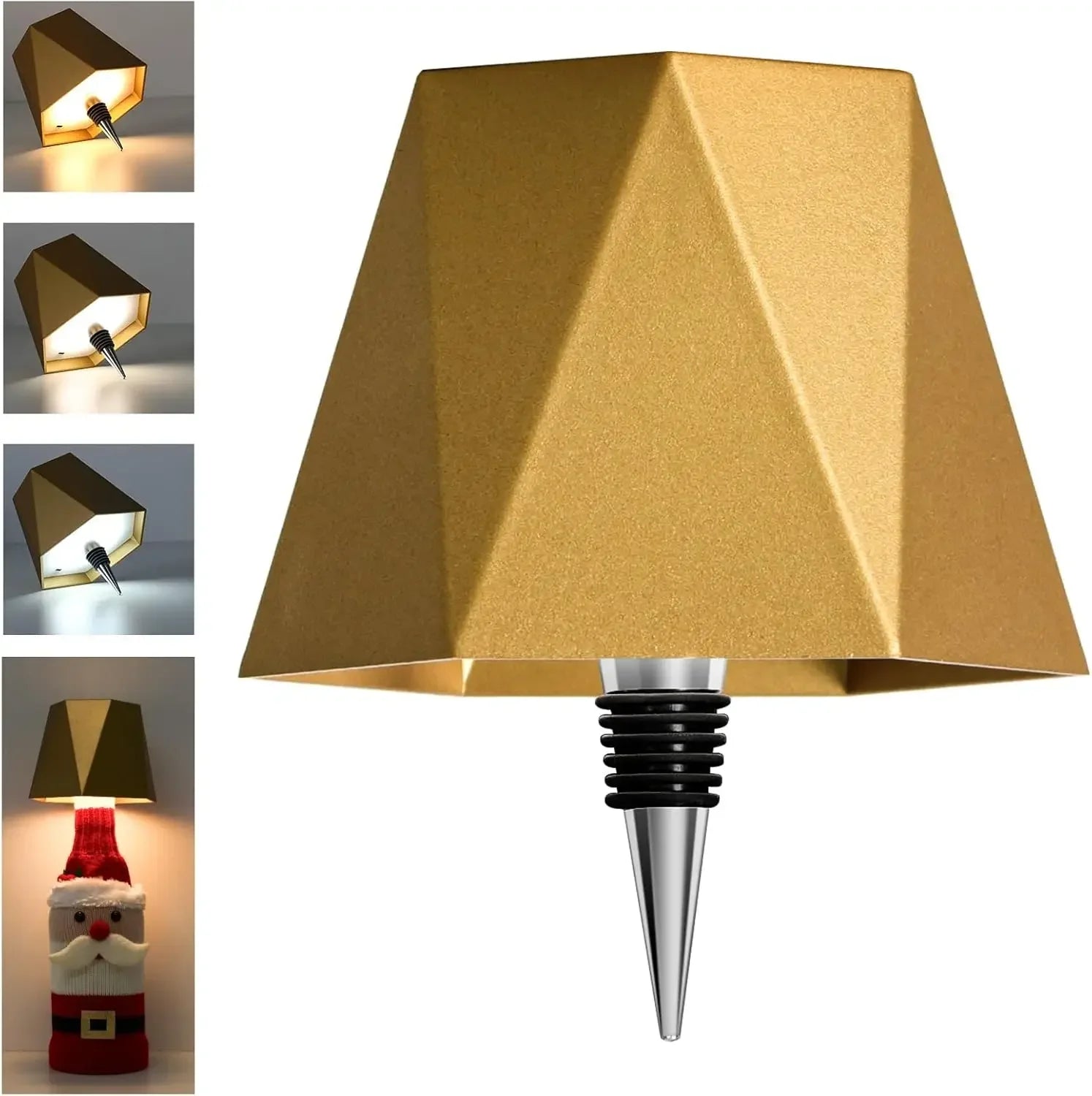 Wireless Bottle Table Lamp - 3-Color Touch Dimming LED