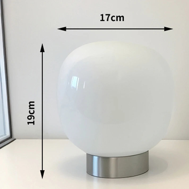 Artisan Macaron Series: Warm Glass Table Light Orbital Soft-Light Glass Desk Lamp